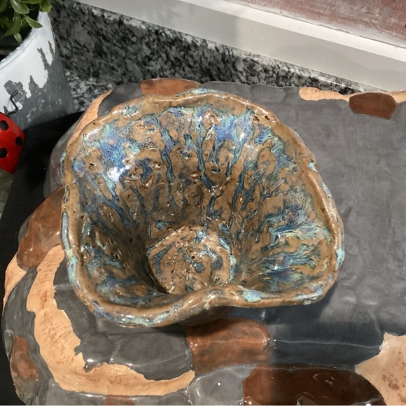 Handcrafted - Stunning - Beautiful - Ceramic Bowl - Vase - Candle Holder - RARE - Picture 4 of 14